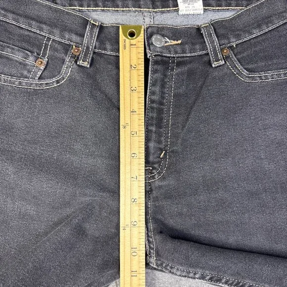 Vintage Levis Jeans Womens 12 Black 515 M Mis Boot Cut Low Rise Stretch Faded - Picture 5 of 11